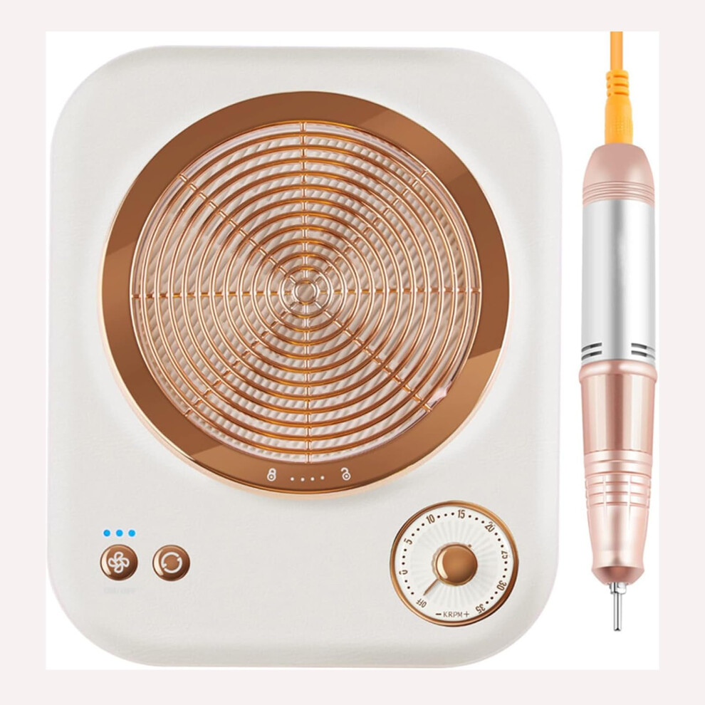 Nail Dust Collector with 35000RPM Speed Nail Drill, Dual Function, Adjustable Speed for Salon Use