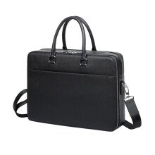 Split Leather Briefcase For Man Luxury Cowhide Vintage Executive Laptop Case Black Document Holder Shoulder Tote