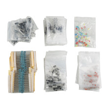 Kit assorti de condensateurs céramiques, composants électroniques courants pour le bricolage, comprenant LED, résistances, diodes et transistors,