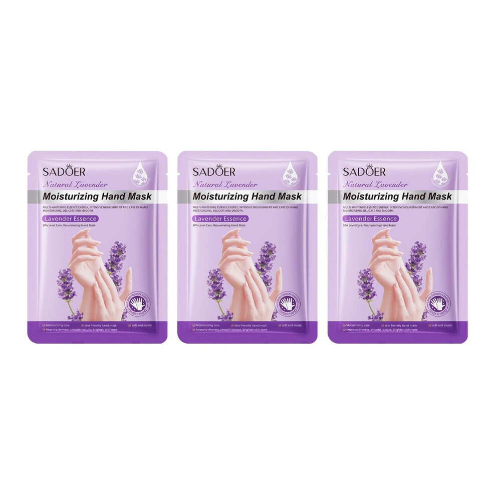 Hand Mask Gloves Set with Lavender, Exfoliating and Moisturizing for Dry Cracked Hands