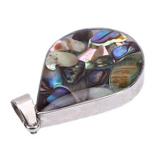 Natur-Kieselsteinwasser Tropfen Anhänger Unisex Silberstein Schmuck