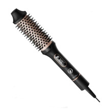 Heated Round Brush 3 in 1 Hair Styling Tool with Ionic Frizz Control, 6 Temps, Dual Voltage, Dusty Rose