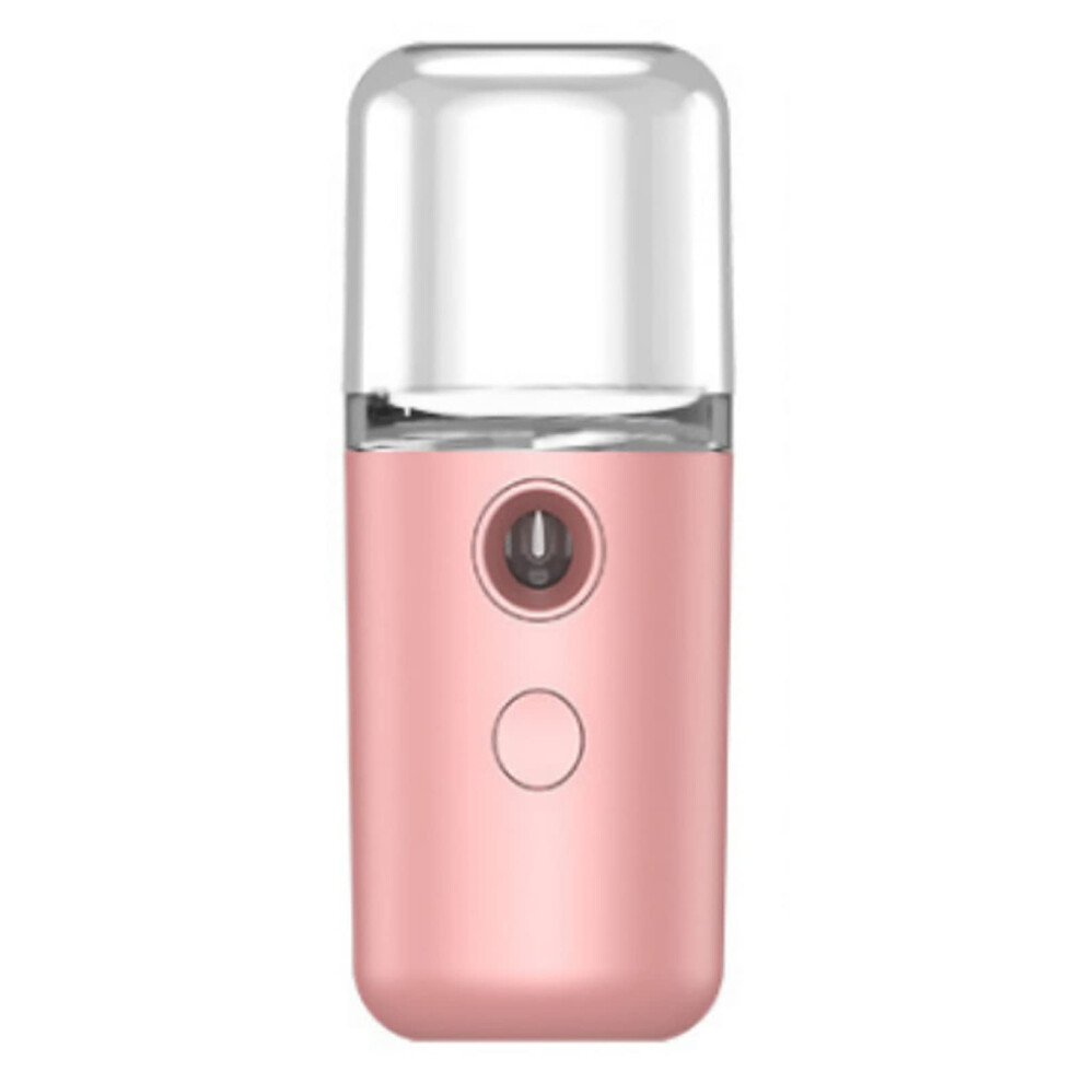 Pink Facial Steamer Nano Mist Sprayer Usb Rechargeable Mini Face Humidifier For Deep Hydration