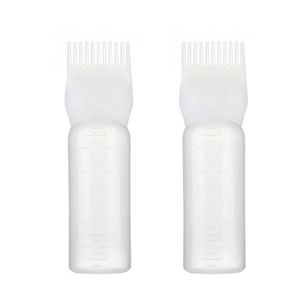 2 Pack Hair Dye Applicator Bottles with Comb for Precise Mess Hair Coloring and Root TouchUp