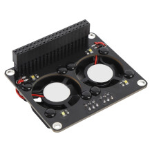 GPIO Expansion Board for RasPi 4B/3B+ 3B/3A+ Dual Cooling Fans