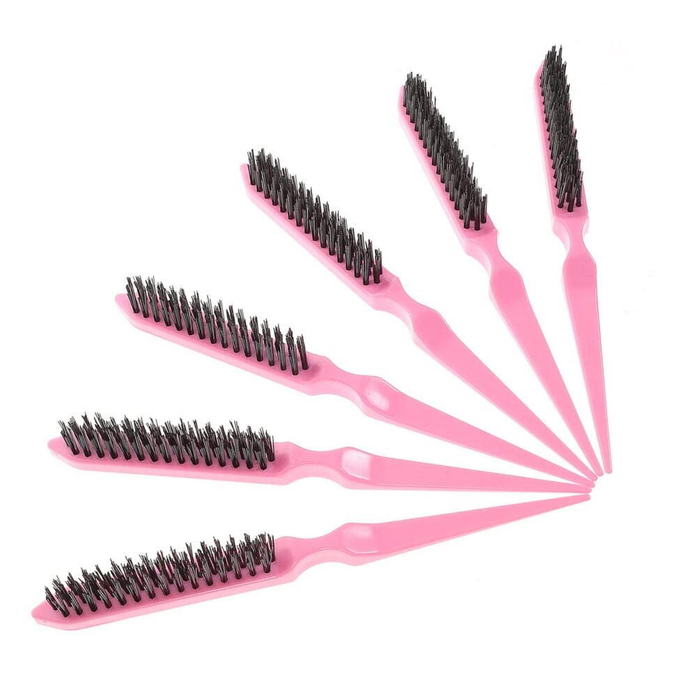 Unisex Double Sided Edge Brush And Teasing Comb Set For Hair Styling With Gentle Detangling Bristles