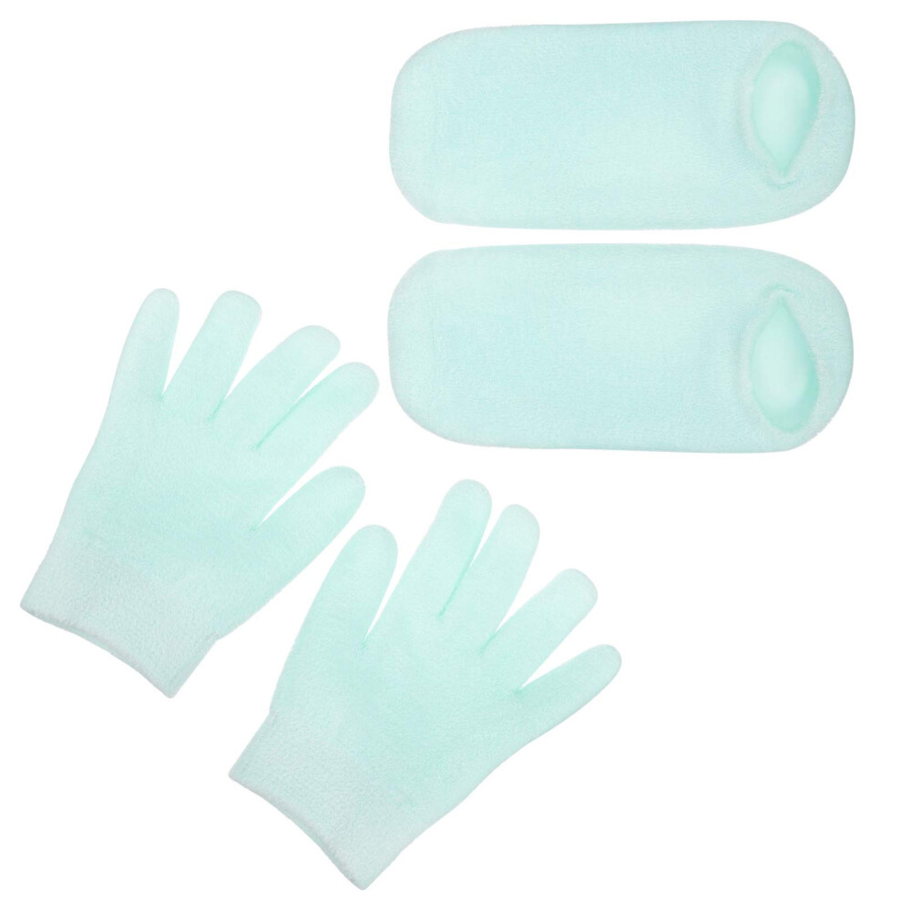 Moisturizing Gloves and Socks Set with Deep Hydration Gel Lining for Overnight Dry Skin Care