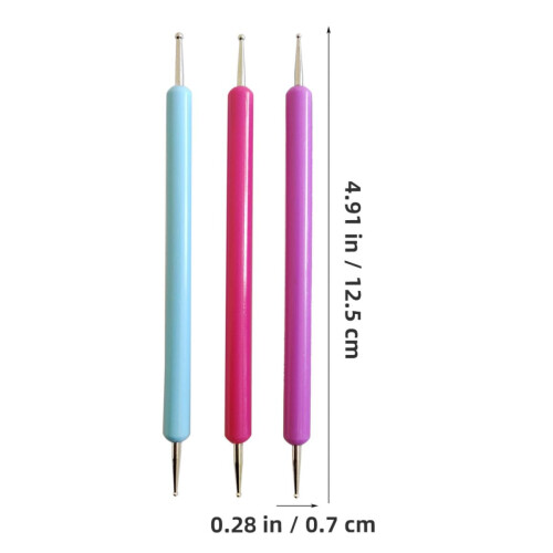 5pcs DoubleEnded Nail Art Dotting Tools Set with Precision Tips for DIY Manicure and Salon 1