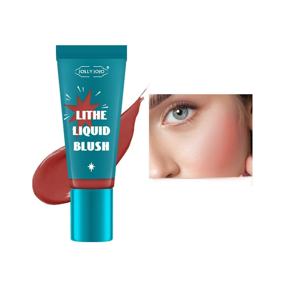 6Color Liquid Blush Cheek and Lip Tint Dual Use Buildable Natural Coverage Contour Effect