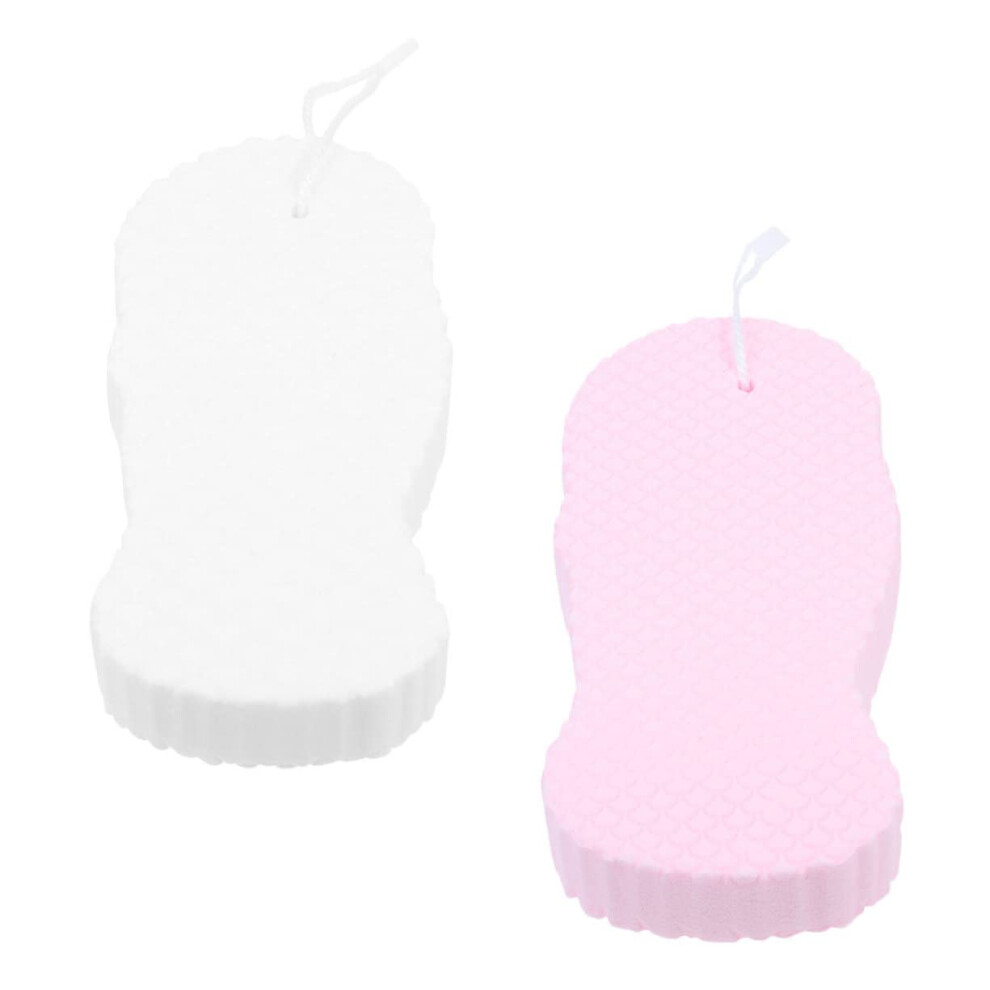 2pcs Exfoliating Bath Sponge with Dense Foaming for Gentle Body Cleaning Boys and Girls