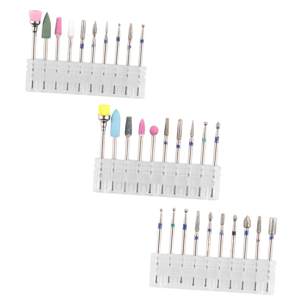 Professional Tungsten Nail Drill Bits Set for Manicure and Pedicure, Smooth Buffing and Shaping