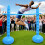 Inflatable Jumping Stick for Kids Quick Setup Backyard  Jump Game Blue 5