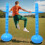 Inflatable Jumping Stick for Kids Quick Setup Backyard  Jump Game Blue 2