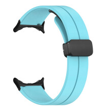 Verstellbares Magnetarmband für Samsung Galaxy Watch7, 5 Pro und 6, weiches, hautfreundliches Silikonarmband mit Faltschließe, sicherer Sitz,