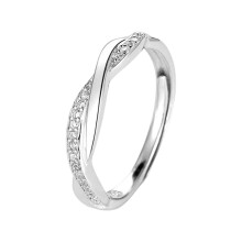 999 Sterling Silver Rings For Women, Infinity Love Promise Rings, Adjustable Thumb Rings, Cubic Zirconia Eternity Wedding Promise Ring, For Women Girl