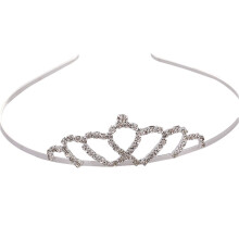 Fermaglio per capelli, tiara con strass, corona scintillante in cristallo, elegante design regale, resistente, in acciaio inossidabile, leggero,