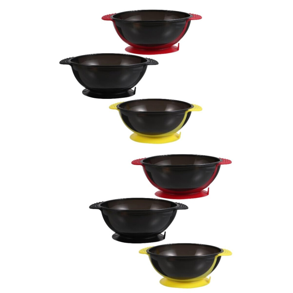 6pcs Professional Hair Dye Mixing Bowl Set with Wide Deep Space and NonSlip Base for Salon and Home