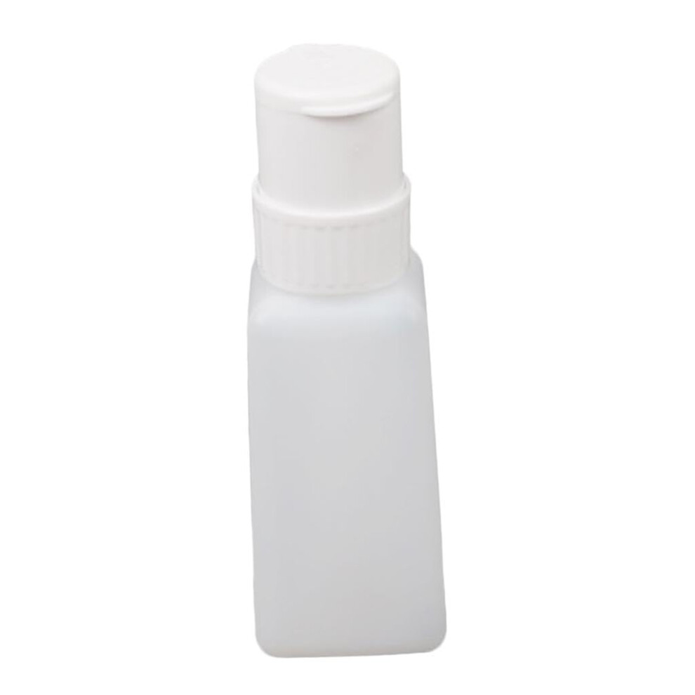 Square Nail Polish Remover Dispenser Bottle with Pushdown Pump and LeakResistant Cap, White