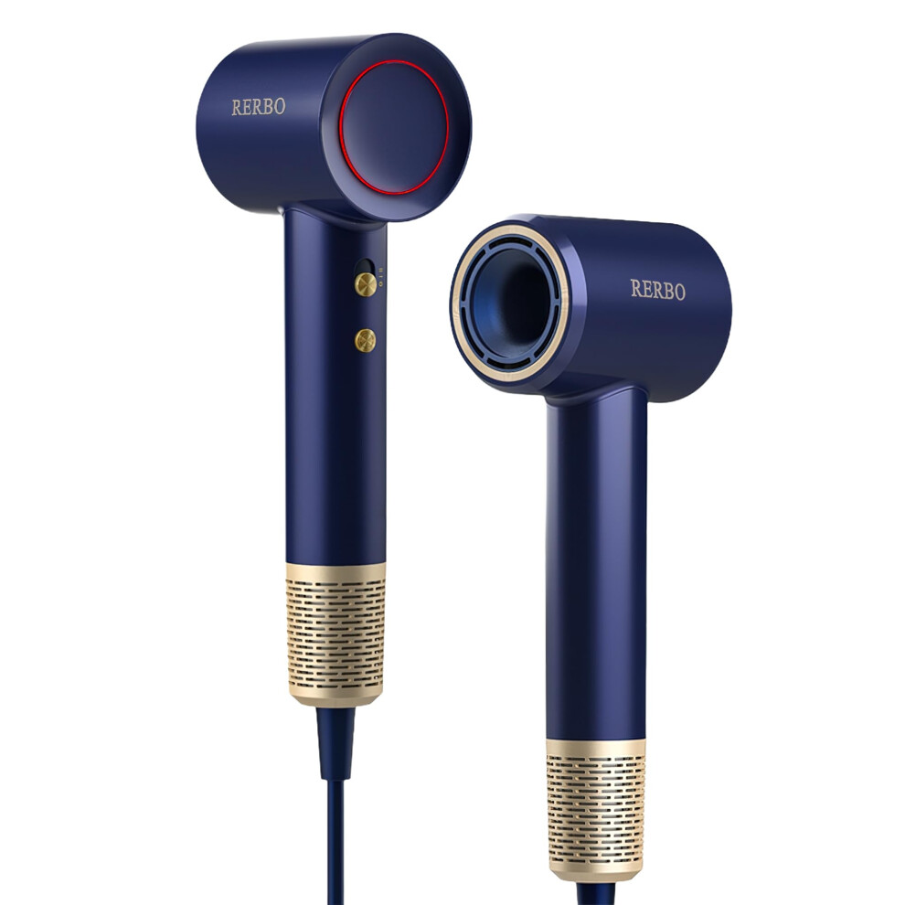 Professional Ionic Hair Dryer with Brushless Motor, Low Noise, Smart Temp Control, Negative Ion Care, 110000 RPM for Salon, Home, Travel