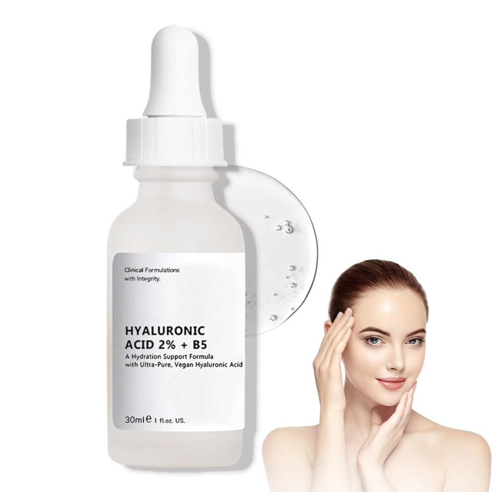 Hyaluronic Acid 2% with Vitamin B5 Face Moisturizing Serum, Deep Hydration and Wrinkle Reduction