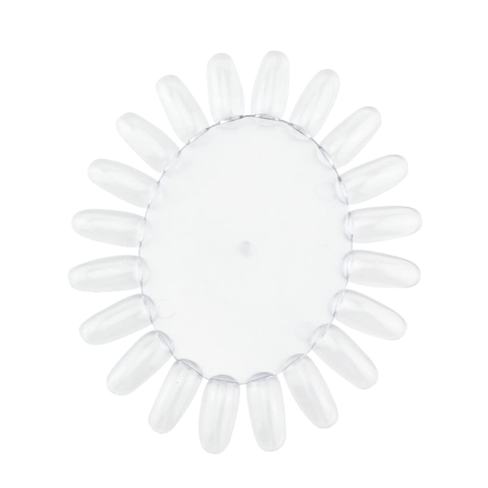 Nail Art Display Wheel 10pcs Sunflower Shape Acrylic Polish Color Chart for Salon and Home