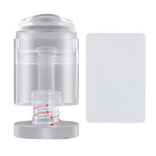 Clear Nail Stamper Set with Scraper, Transparent Detachable Head for Precise Nail Art Transfer