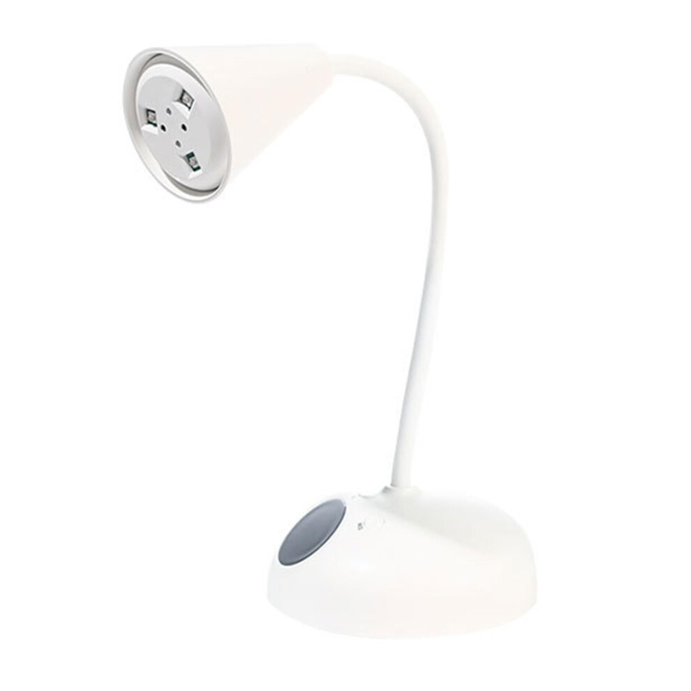 LED Nail Lamp 24W Rechargeable UV Dryer with Flexible Positioning and Compact Round Base for Fast Gel Drying