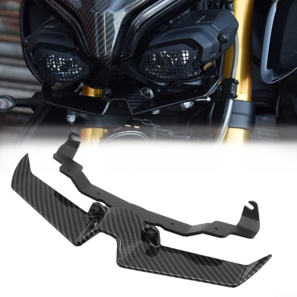 Front Spoiler Kit 20222025 Aerodynamic Wing Deflector Carbon Abs Metal Fairing For Yamaha Mt10 Black 9365369793507