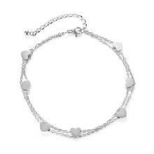 Hartvormige enkelbandjes voor dames, verstelbare waterdichte enkelbandjes voor dames, enkelkettingen met hartjes, enkelarmbandjes, kettingen,