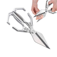 Heavy Duty Stainless Steel Kitchen Scissors for Poultry Fish Meat with Ergonomic AntiSlip Grip