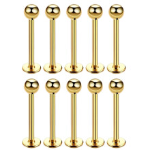 8pcs Lip Studs, High-Quality Stainless Steel Lip Piercing Jewellery, Internally Threaded Labret Studs for Lip, Tragus, Cartilage, Hypoallergenic & Dur