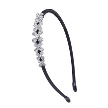 Accessorio per capelli da sposa per donna, fermagli scintillanti con fascia di strass e design floreale, cerchietti per capelli resistenti e