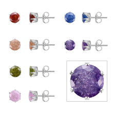 Orecchini ipoallergenici da donna, idea regalo perfetta: orecchini a perno in moissanite con placcatura antiossidante, orecchini in argento sterling