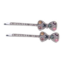 Fermagli per capelli retrò francesi a forma di fiore per donna, fermagli decorativi con strass, fermagli per capelli in metallo, accessorio per