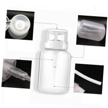 2pcs Nail Polish Remover Pump Bottles Lockable Dispenser Plastic Reusable TravelFriendly