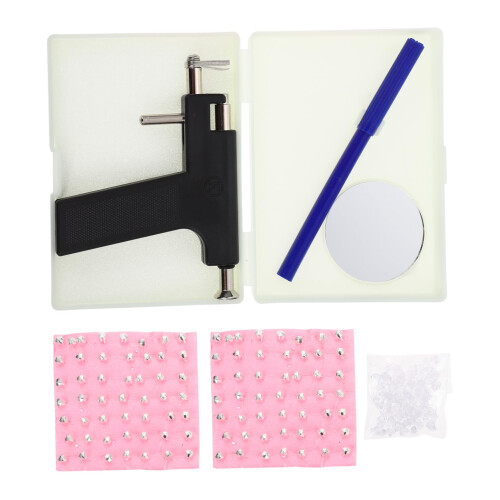 Professional Ear Piercing Kit with Studs Quick Action Body Piercing Tool for Home or Salon Use