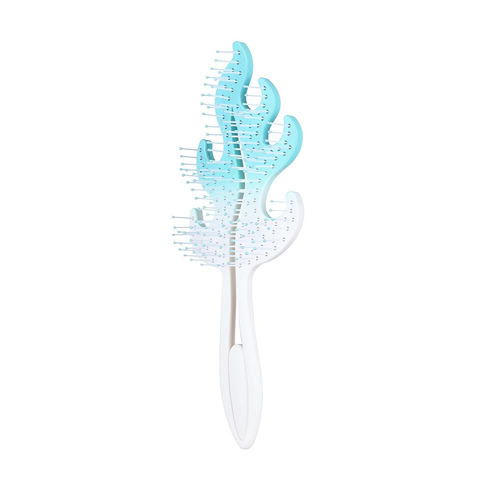 Hair Comb and Brush with Ergonomic Grip for Gentle Scalp Massage, Detangling Wet or Dry Hair, Green