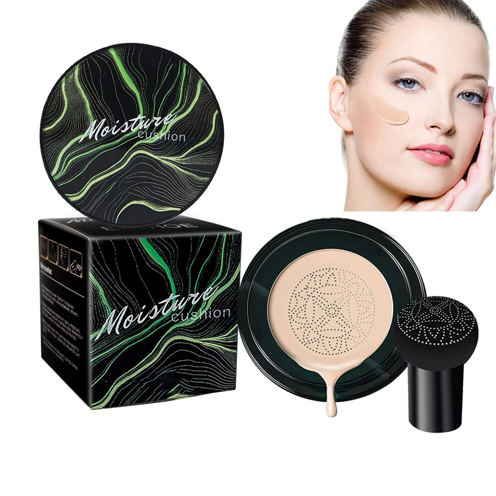 Cream/Dark/Brown Mushroom Head Air Cushion Cc Full Coverage Moisturizing Foundation With Concealer