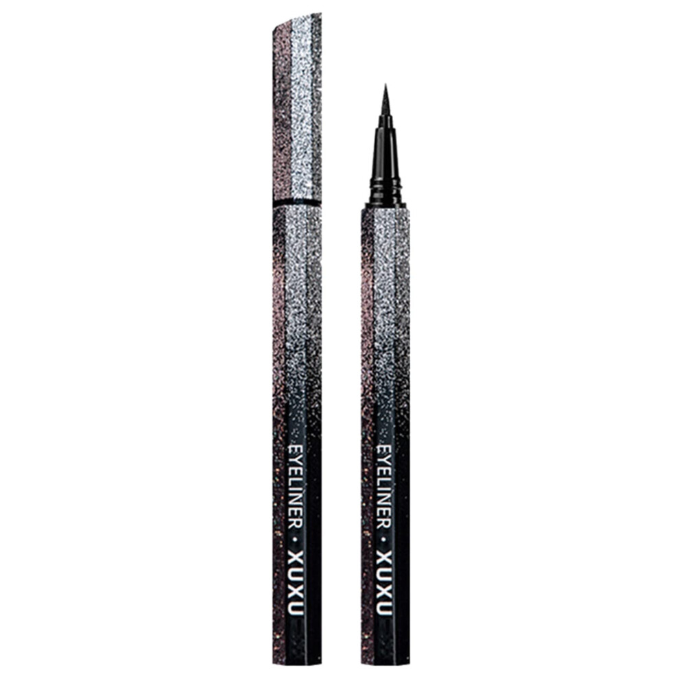 Black Waterproof Liquid Eyeliner Pencil With Precise Flexible Tip, Longlasting For Waterline