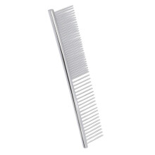 Macrame Fringe Comb Stainless Steel Dual Width Teeth Ergonomic Grip for Crafting and Pet Grooming