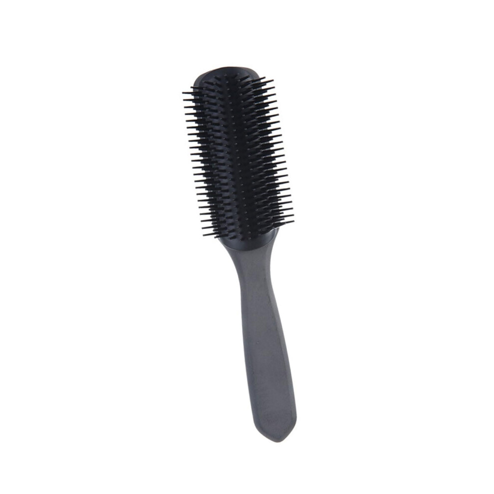 Detangling Hair Brush for Curly Hair with 9 Row Nylon Bristles and Ergonomic Handle