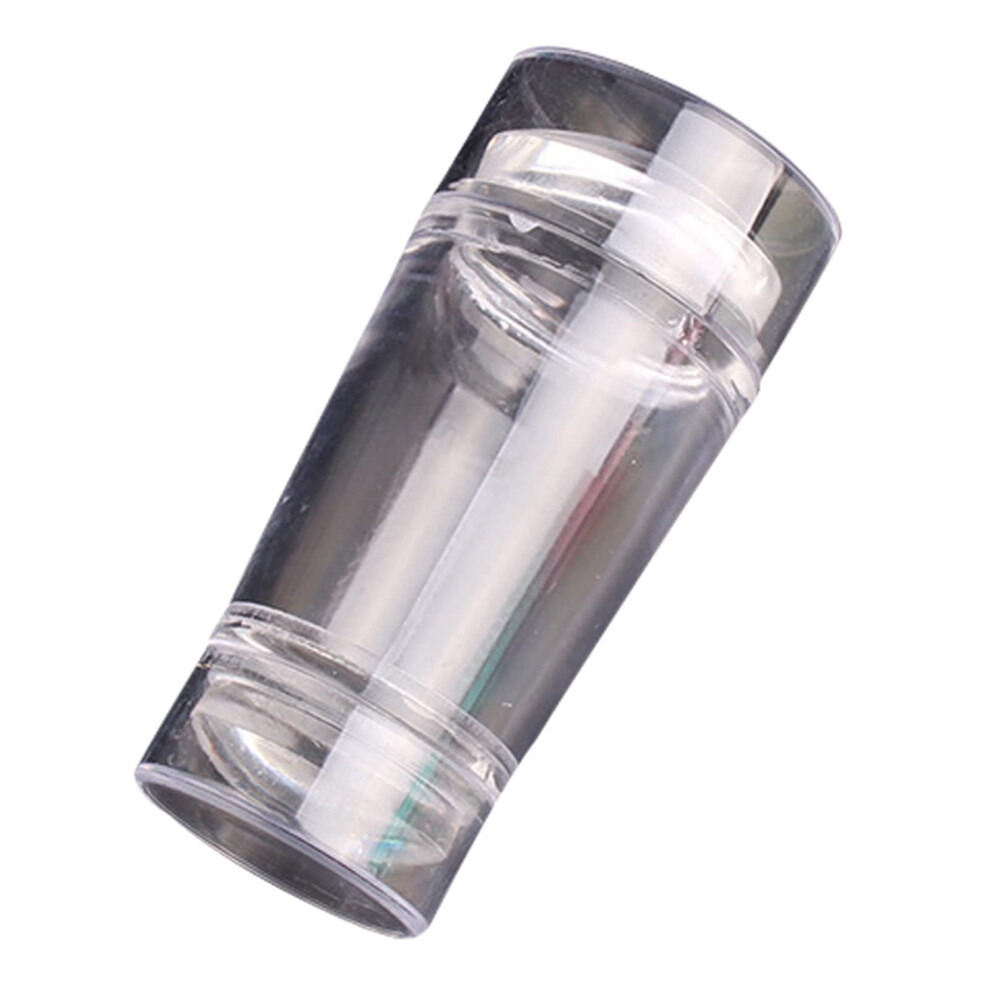 French Tip Nail Stamper Clear Silicone Dual Head Transparent Tool for Precise French Manicure
