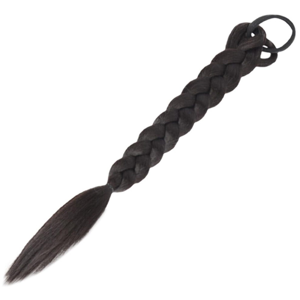 Long Braided Ponytail Extension with Hair Tie, Synthetic Wraparound Braid for Women, Elegant Style