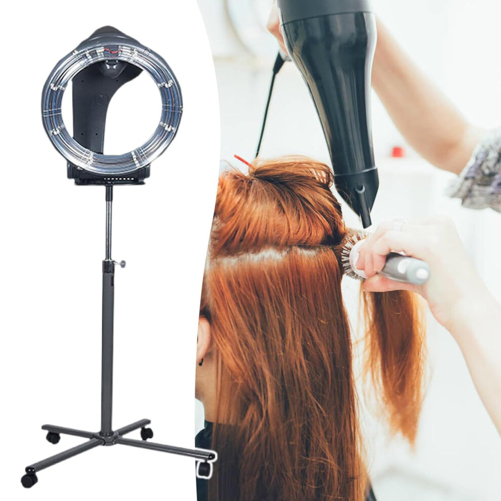 Professional Salon Orbiting Infrared Hair Dryer with Adjustable Height, 360 Rotation and Wheels