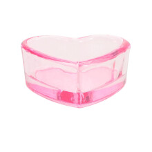 Heart Shaped Glass Nail Dappen Dish Acrylic Nail Liquid Holder Durable Compact Design for Manicure