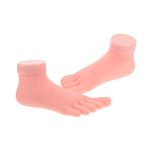 2pcs Realistic Silicone Foot Model for Nail Art Practice and Durable Mannequin Foot Training