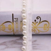 1yard Vintage White Black Beaded Lace Trim Tape Fabric Ribbon DIY Collar Sewing Garment Headdress Materials