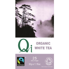 Qi Organic Fair Trade White Tea 50g 25 Tea bags