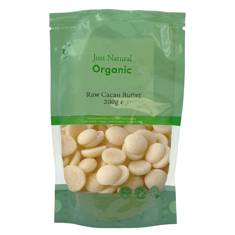 Just Natural Organic Organic Cacao Butter Raw 200G