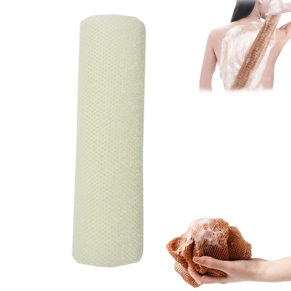 African Exfoliating Sponge with Authentic Knot Design, Long Body Scrubber for Back and Feet, 11.8x31.5
